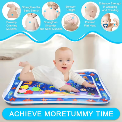 Baby Tummy Time Sensory Water Play Mat | Inflatable Activity Mat