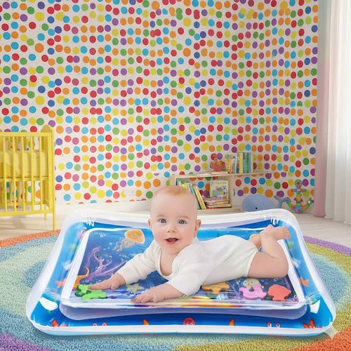 Baby Tummy Time Sensory Water Play Mat | Inflatable Activity Mat