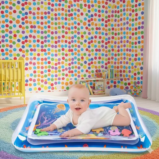 Baby Tummy Time Sensory Water Play Mat | Inflatable Activity Mat