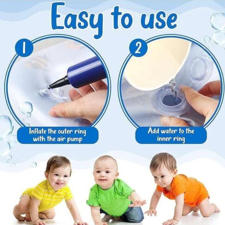 Baby Tummy Time Sensory Water Play Mat | Inflatable Activity Mat