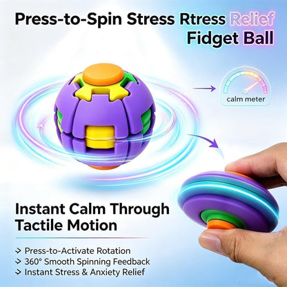 Colorful 3D Printed Press Fidget Spinner Ball