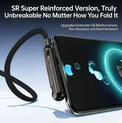 2-in-1 Fast Charging Type-C Cable with Adjustable Mobile Stand ( 240W )