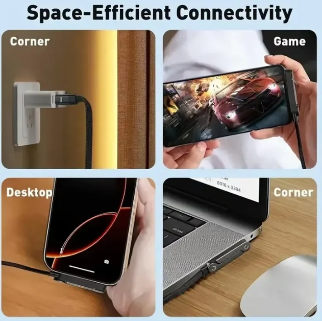 2-in-1 Fast Charging Type-C Cable with Adjustable Mobile Stand ( 240W )