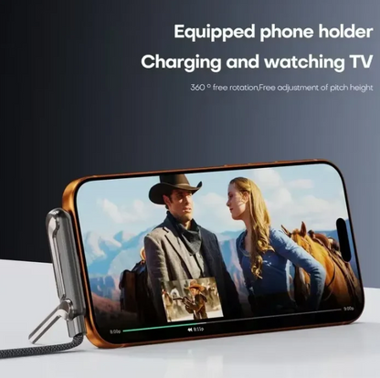 2-in-1 Fast Charging Type-C Cable with Adjustable Mobile Stand ( 240W )