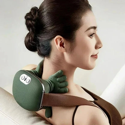 4D Shiatsu Neck Massager with Heat – Deep Tissue Pain Relief Electric Kneader