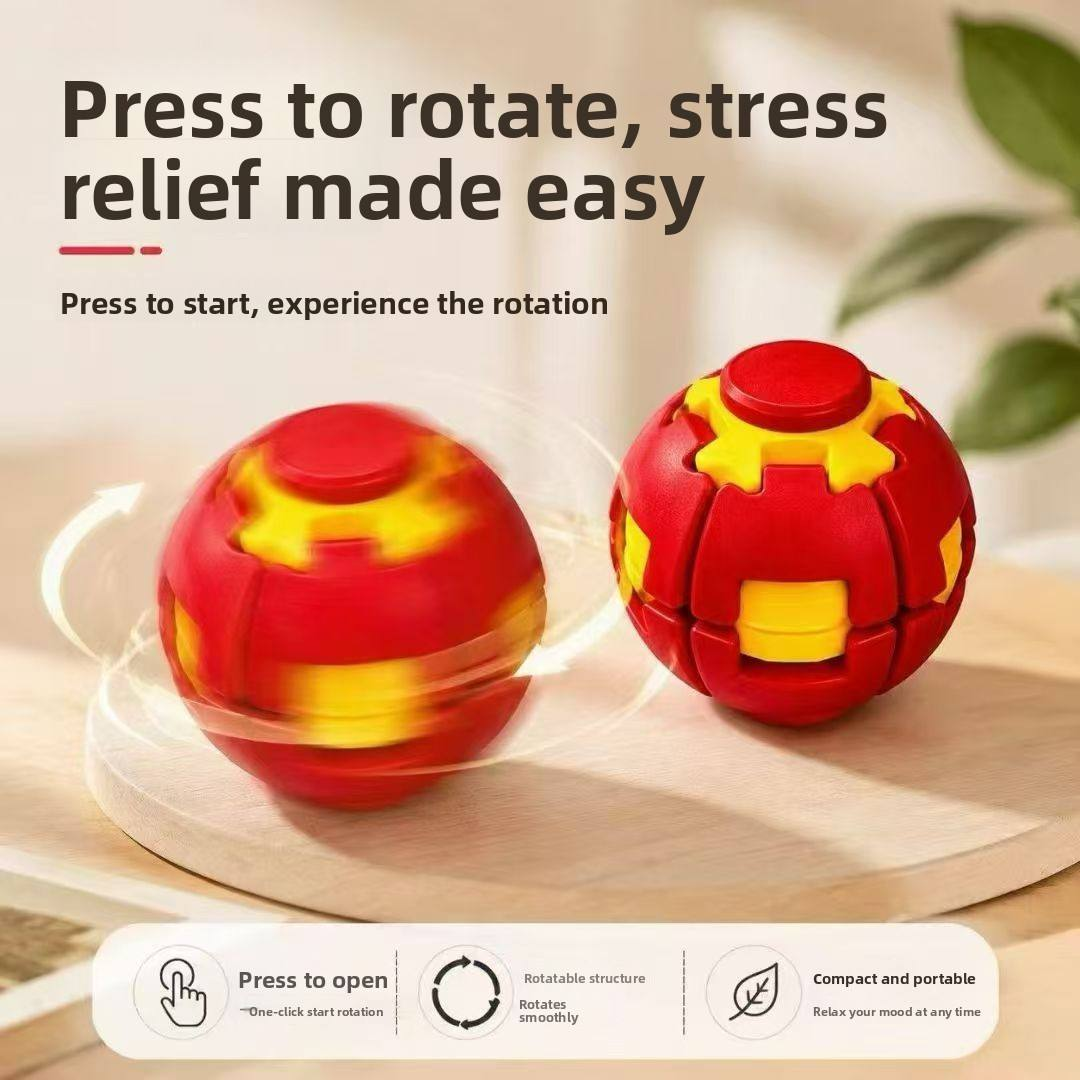Colorful 3D Printed Press Fidget Spinner Ball