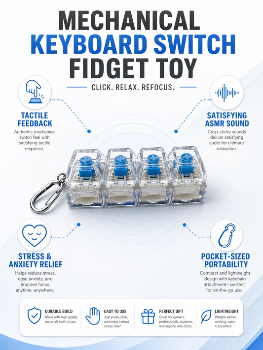 Mini Keyboard Fidget Keychain