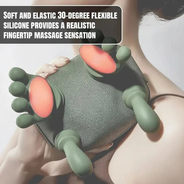 4D Shiatsu Neck Massager with Heat – Deep Tissue Pain Relief Electric Kneader