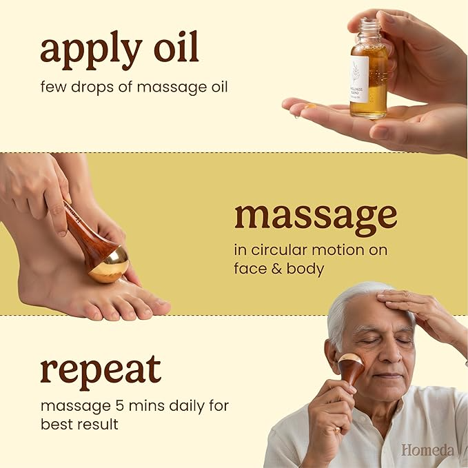 Kansa Wand for Feet & Face